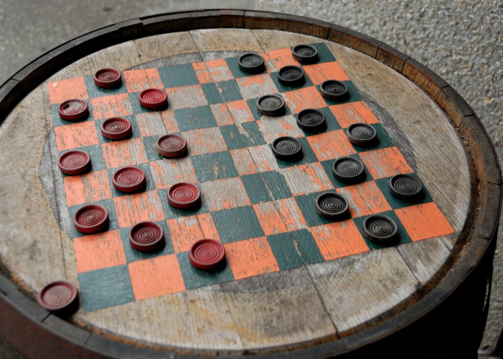 checkers board game