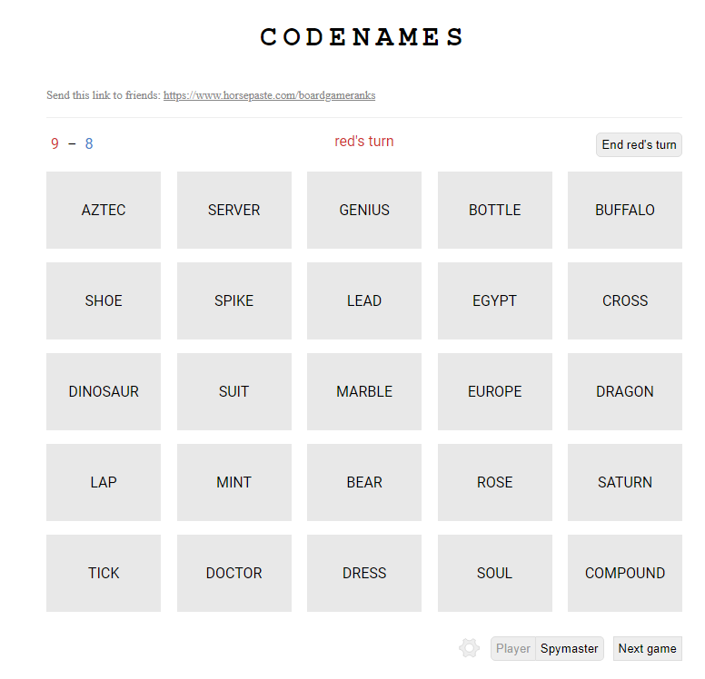 codenames online horsepaste
