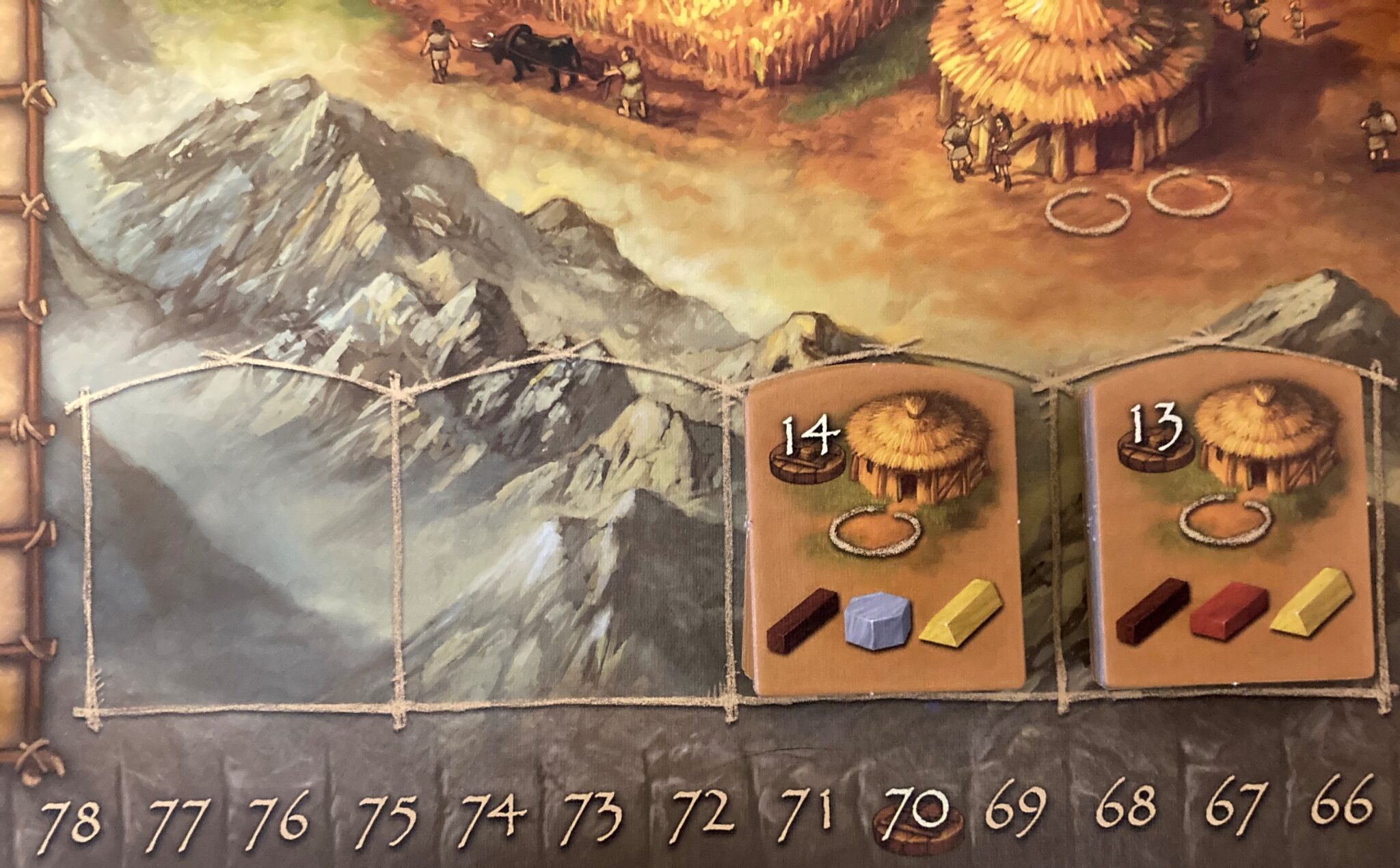 stone age board game buildings