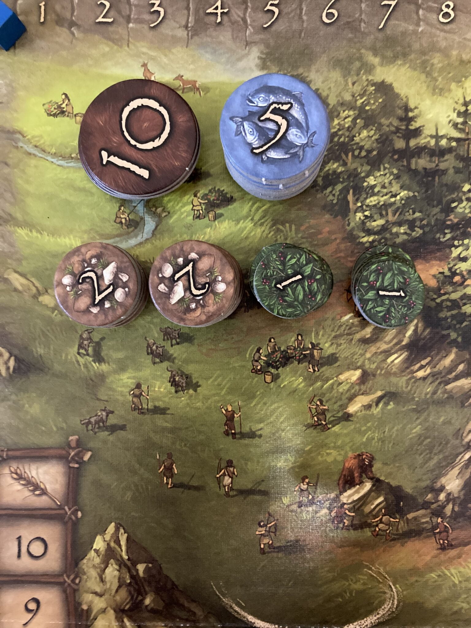 stone age board game food resources